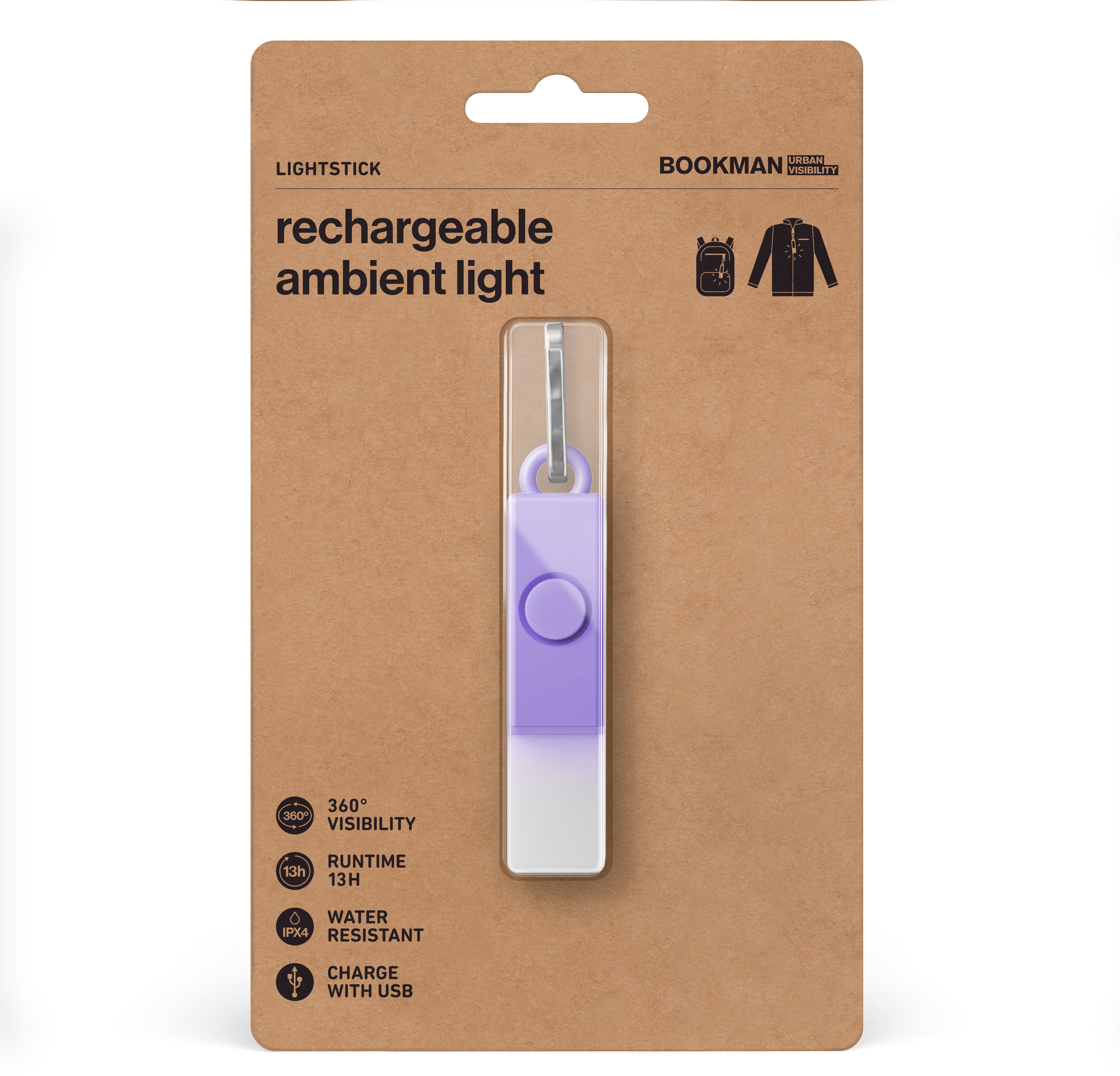 Bookman Urban Visibility Lightstick Lavender