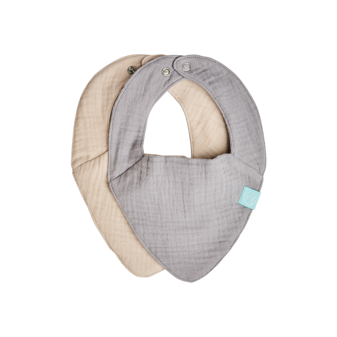 Najell Dregglis Muslin Mercury Grey-Ivory White 2-pack