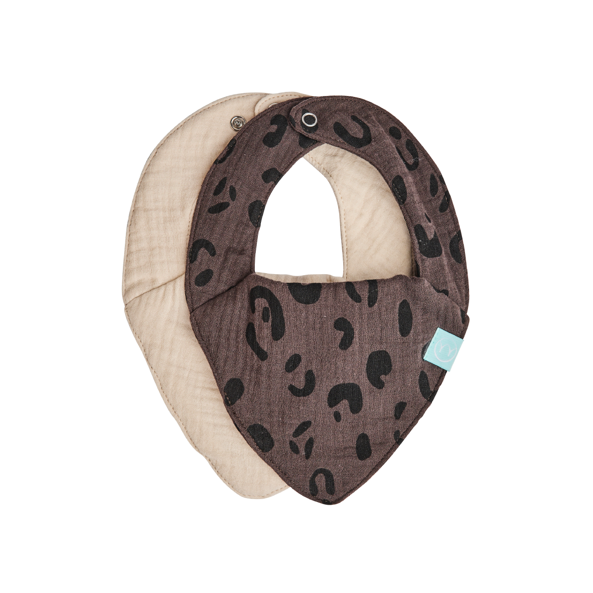 Najell Dregglis Muslin Leopard Brown-Ivory White 2-pack