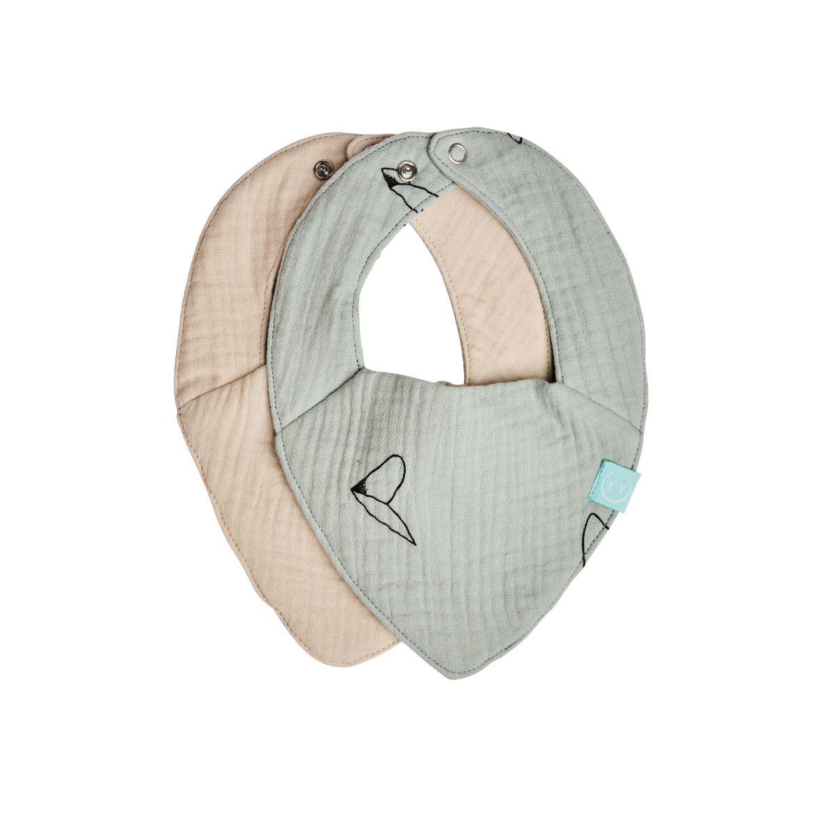 Najell Dregglis Muslin Dream Mint-Ivory White 2-pack
