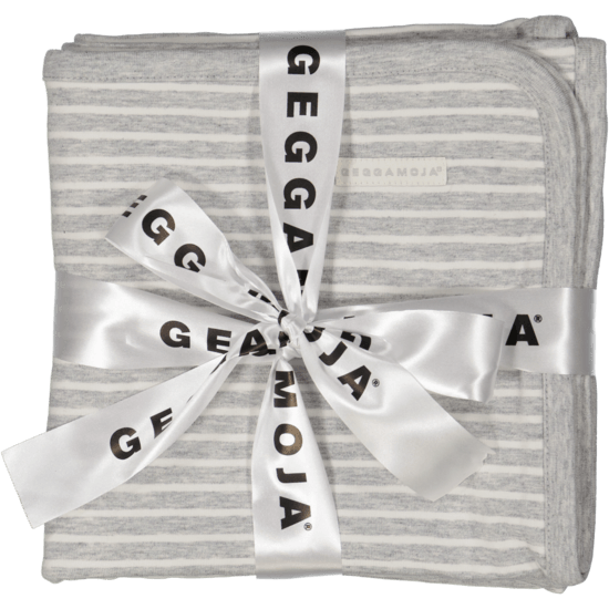 Geggamoja Babyfilt Classic Grey Mel/White 50 One Size