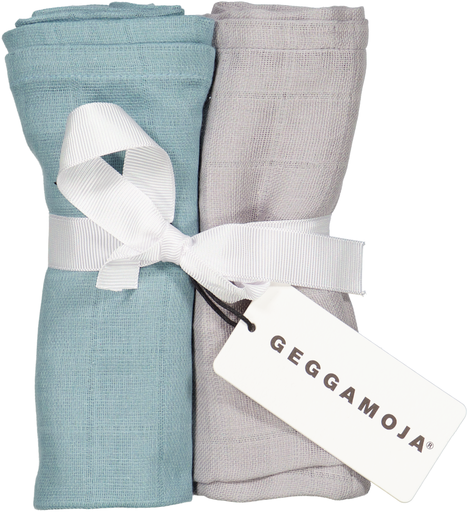 Geggamoja Muslinfiltar Dark Mint/Grey 82 One Size 2-pack