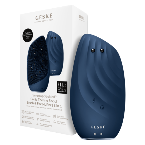 GESKE Sonic Thermo Facial Brush & Face-Lifter 8 in 1 Blue