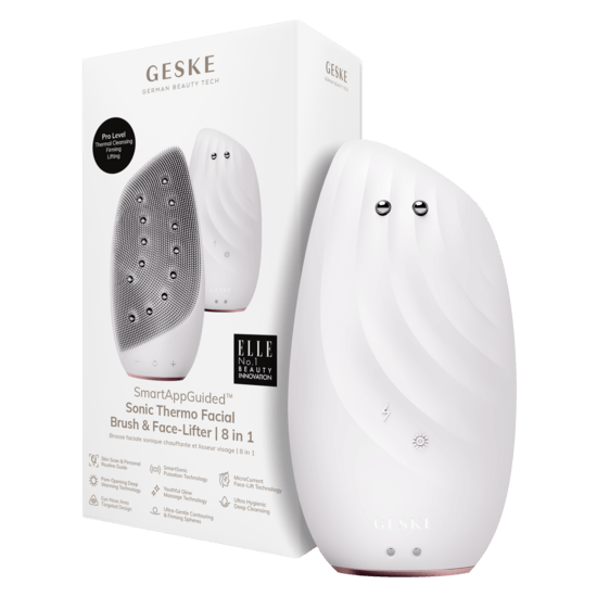 GESKE Sonic Thermo Facial Brush & Face-Lifter 8 in 1 Grey