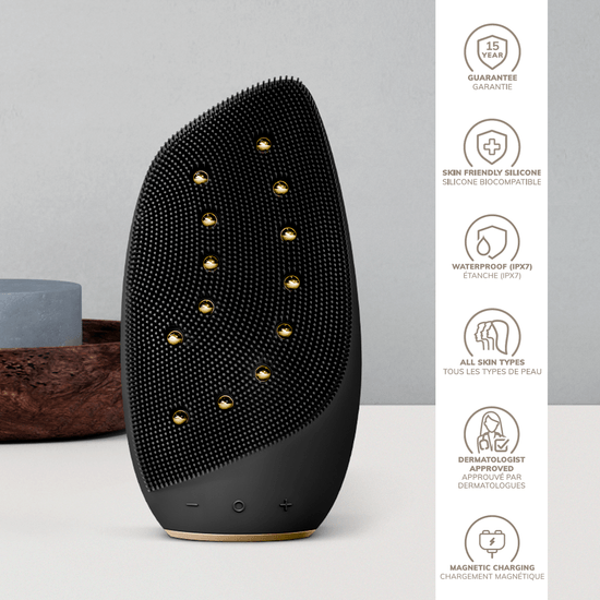 GESKE Sonic Thermo Facial Brush & Face-Lifter 8 in 1 Black
