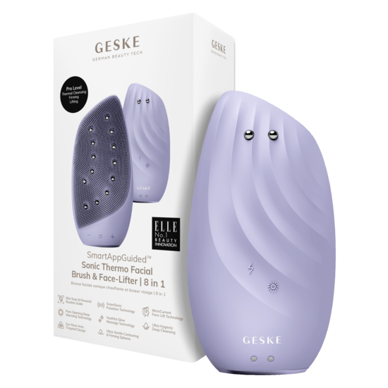 GESKE Sonic Thermo Facial Brush & Face-Lifter 8 in 1 Purple