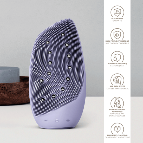 GESKE Sonic Thermo Facial Brush & Face-Lifter 8 in 1 Purple