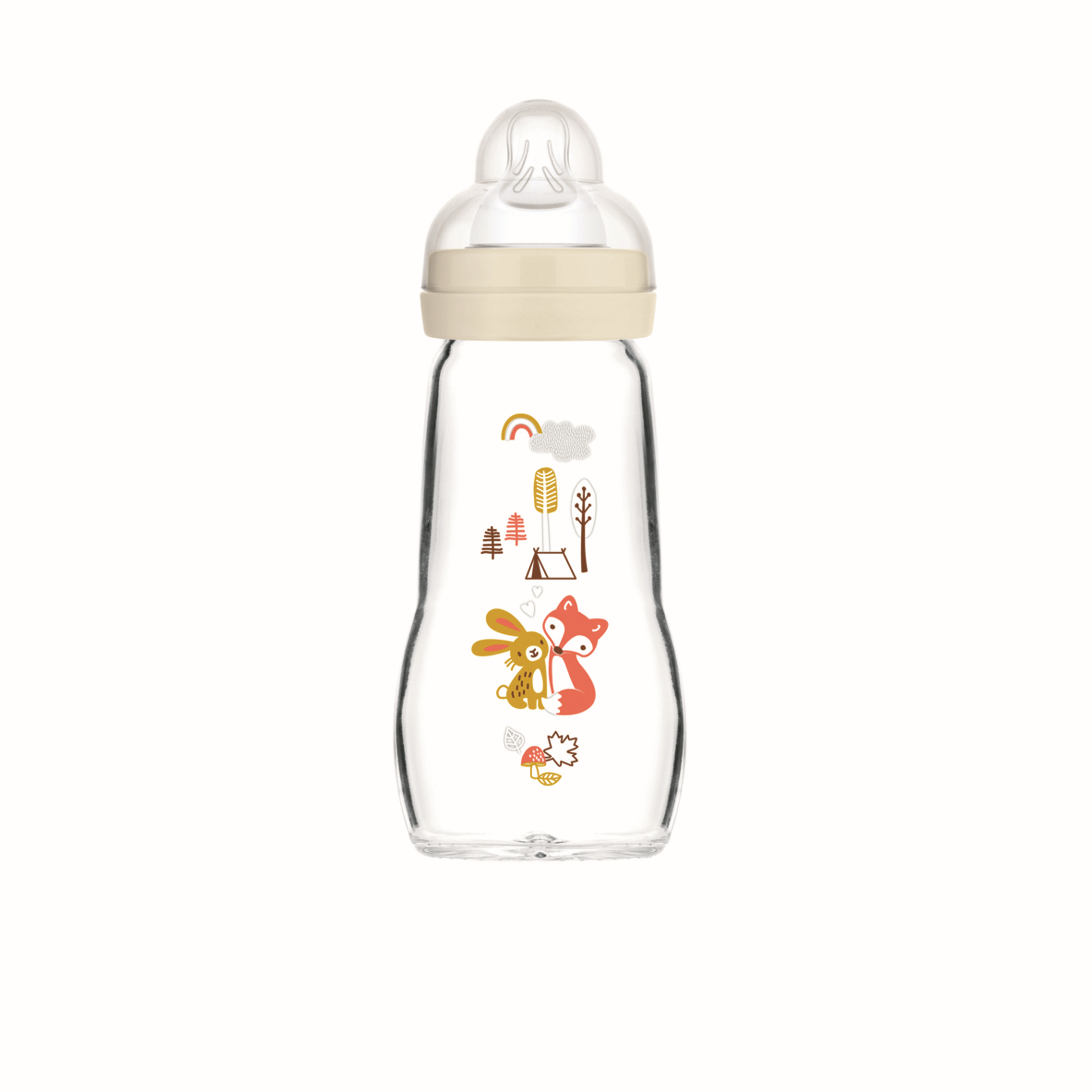 MAM Feel Good Glass Bottle Neutral 260 ml