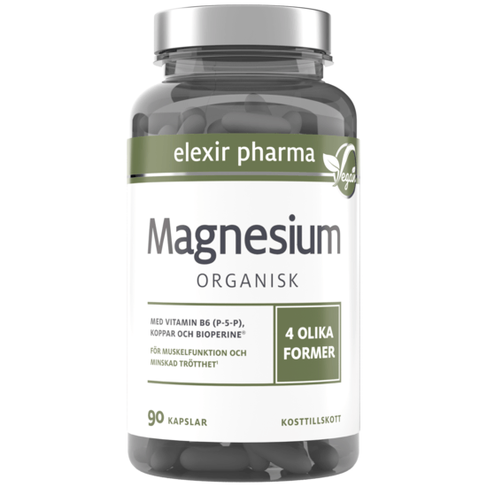 Elexir Pharma Magnesium Organisk 120 mg 90 kapslar