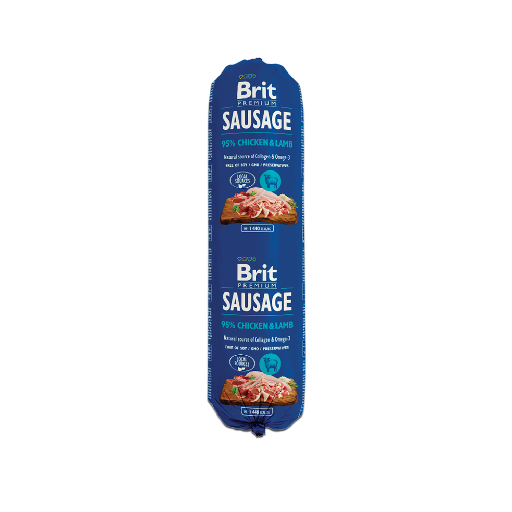 Brit Premium Korv Kyckling & Lamm 800 g