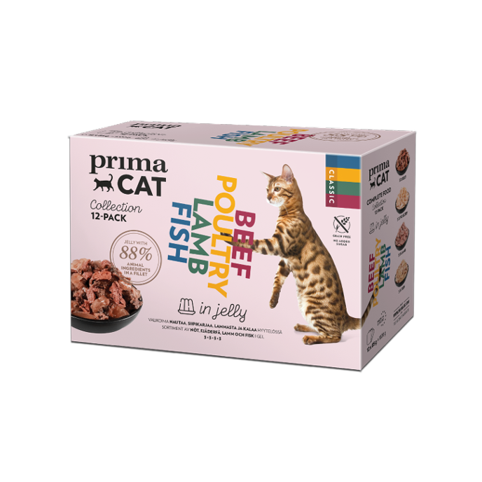 PrimaCat Classic multipack i gele 12 x 85 g