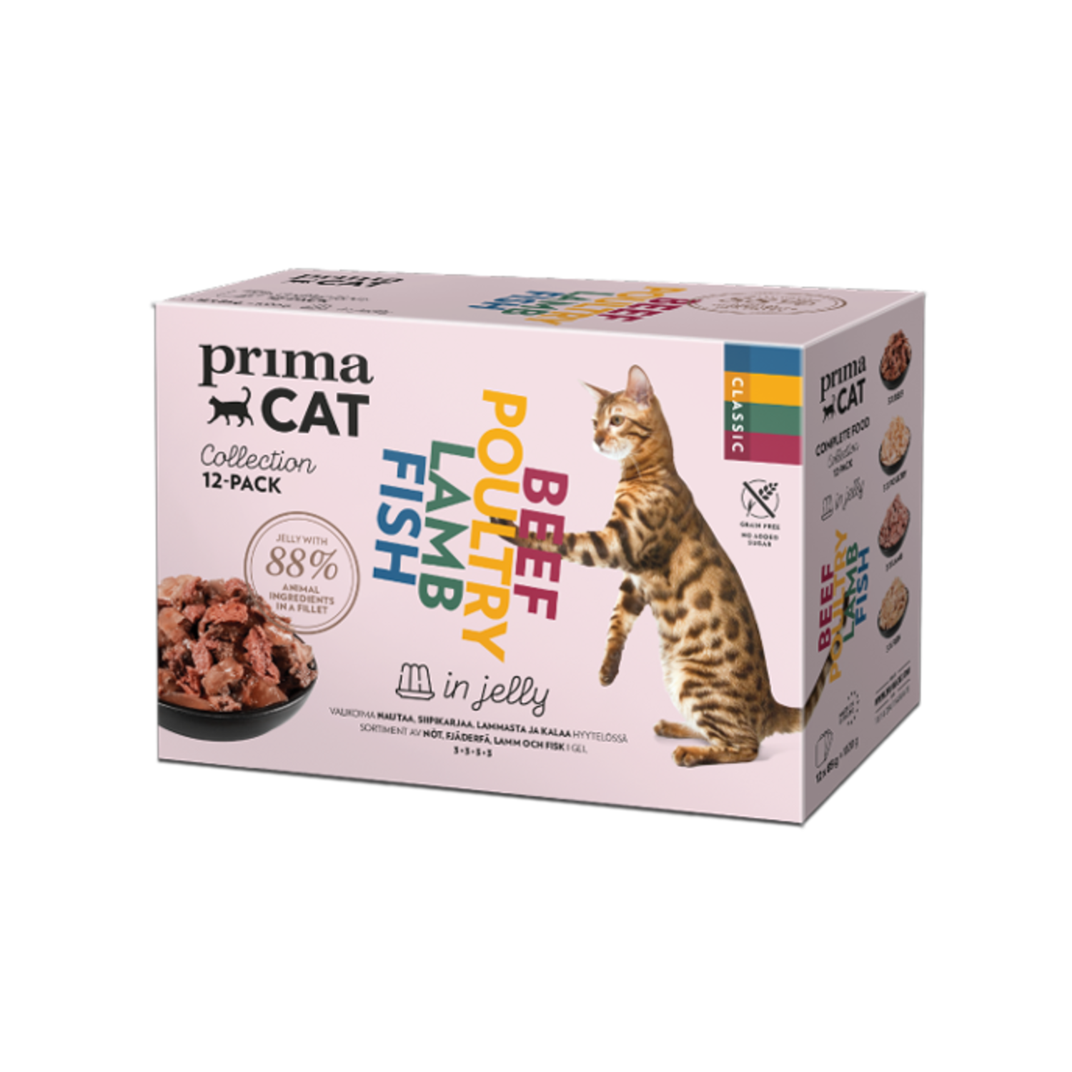 Alternativ bild 1 för PrimaCat Classic multipack i gele 12 x 85 g