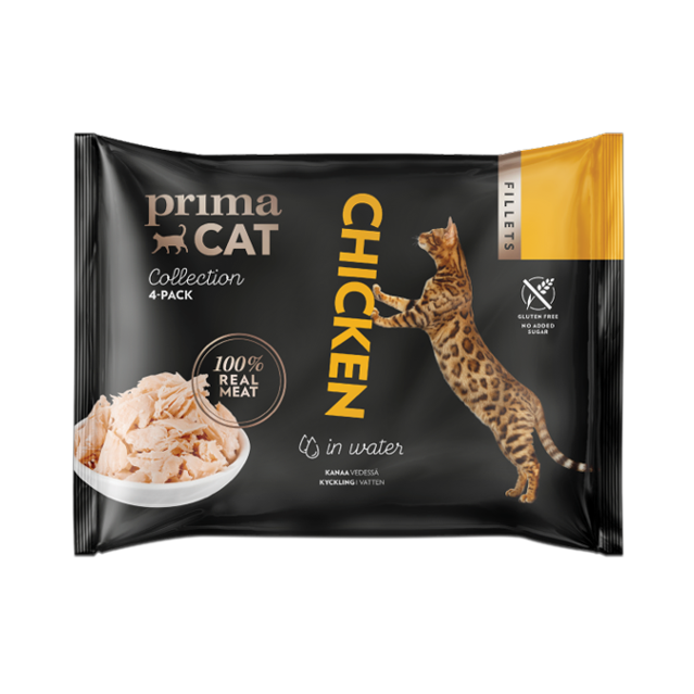PrimaCat Fillets Kyckling i vatten 4 x 50 g