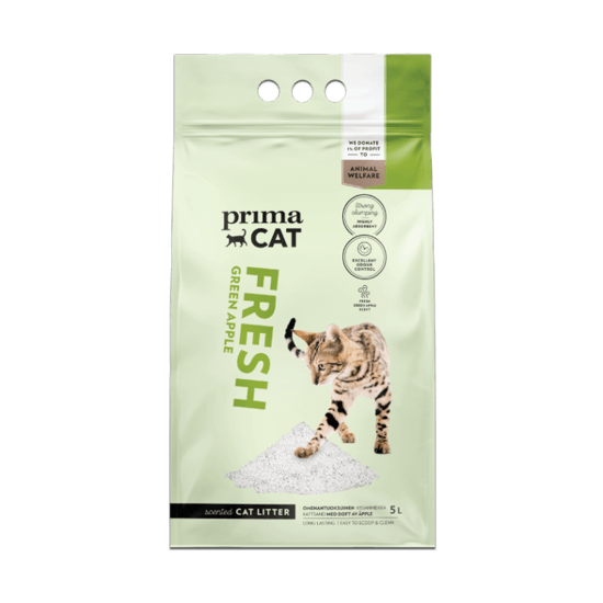 PrimaCat Fresh Apple kattsand Vit 5 L