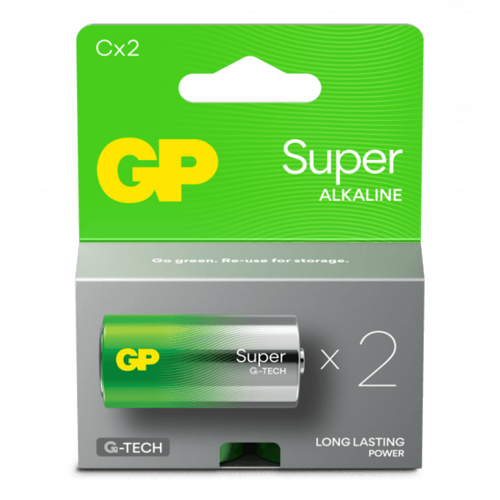 GP Batteries Super Alkaline C-batteri LR14 2-pack