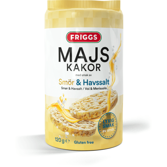 Friggs Majskakor Smör & Havssalt 120 g