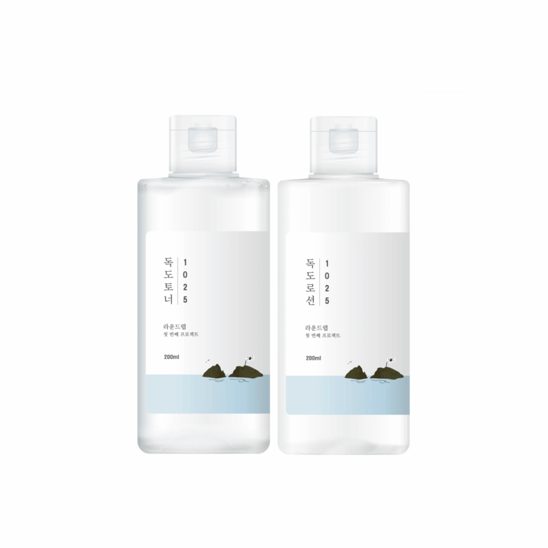 Produktfoto för Round Lab 1025 Dokdo Toner Lotion Special Set 200 ml + 200 ml
