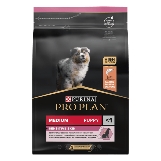 Purina Pro Plan Medium Puppy Sensitive Skin Rikt på lax 3 kg