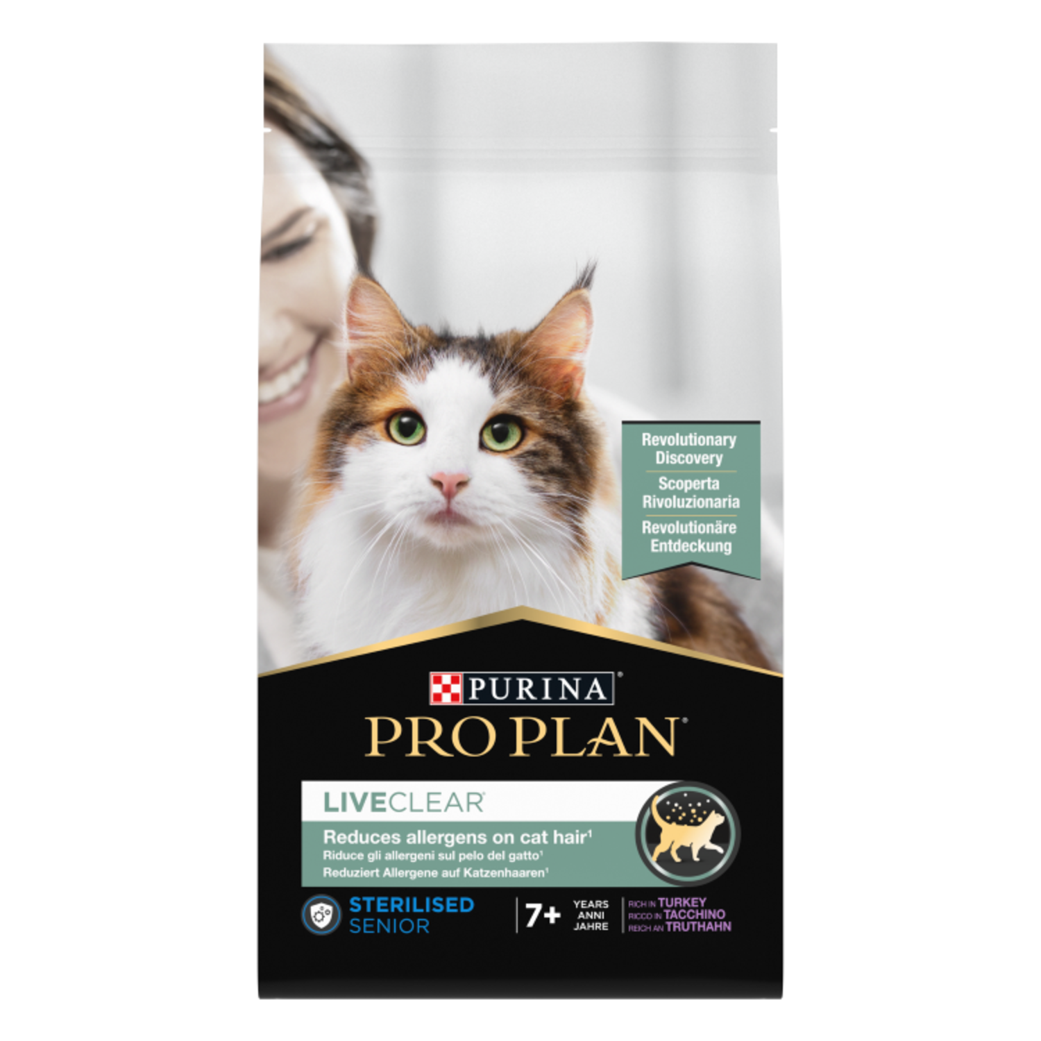 Alternativ bild 1 för Purina Pro Plan Liveclear Sterilised 7+ years Rikt på kalkon 1,4 kg