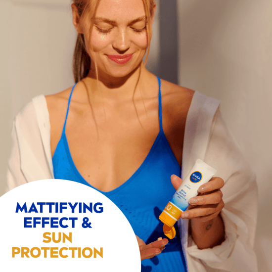 NIVEA SUN Solskydd ansikte UV Face Shine Control Cream SPF30 50 ml