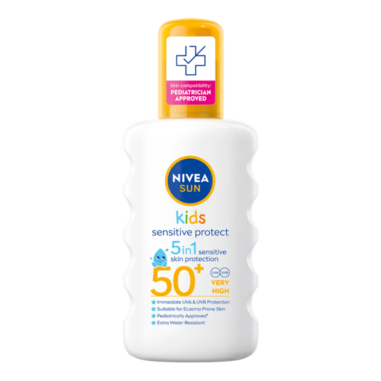 Solskydd barn Kids Sensitive Protect & Play Sun Spray SPF50+ 200 ml NIVEA SUN