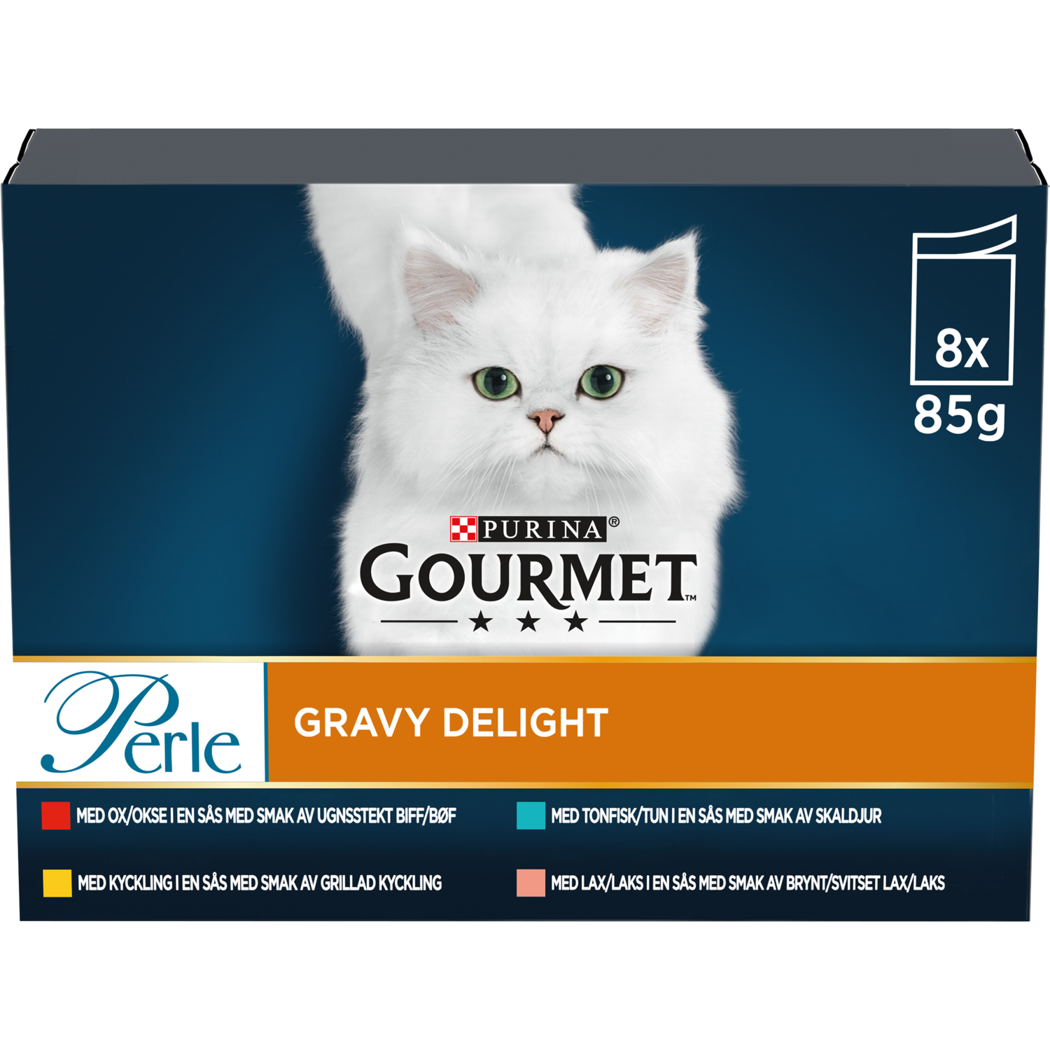 Alternativ bild 1 för Purina GOURMET Purina Gourmet Perle Gravy Delight Mix Selection 8 x 85 g