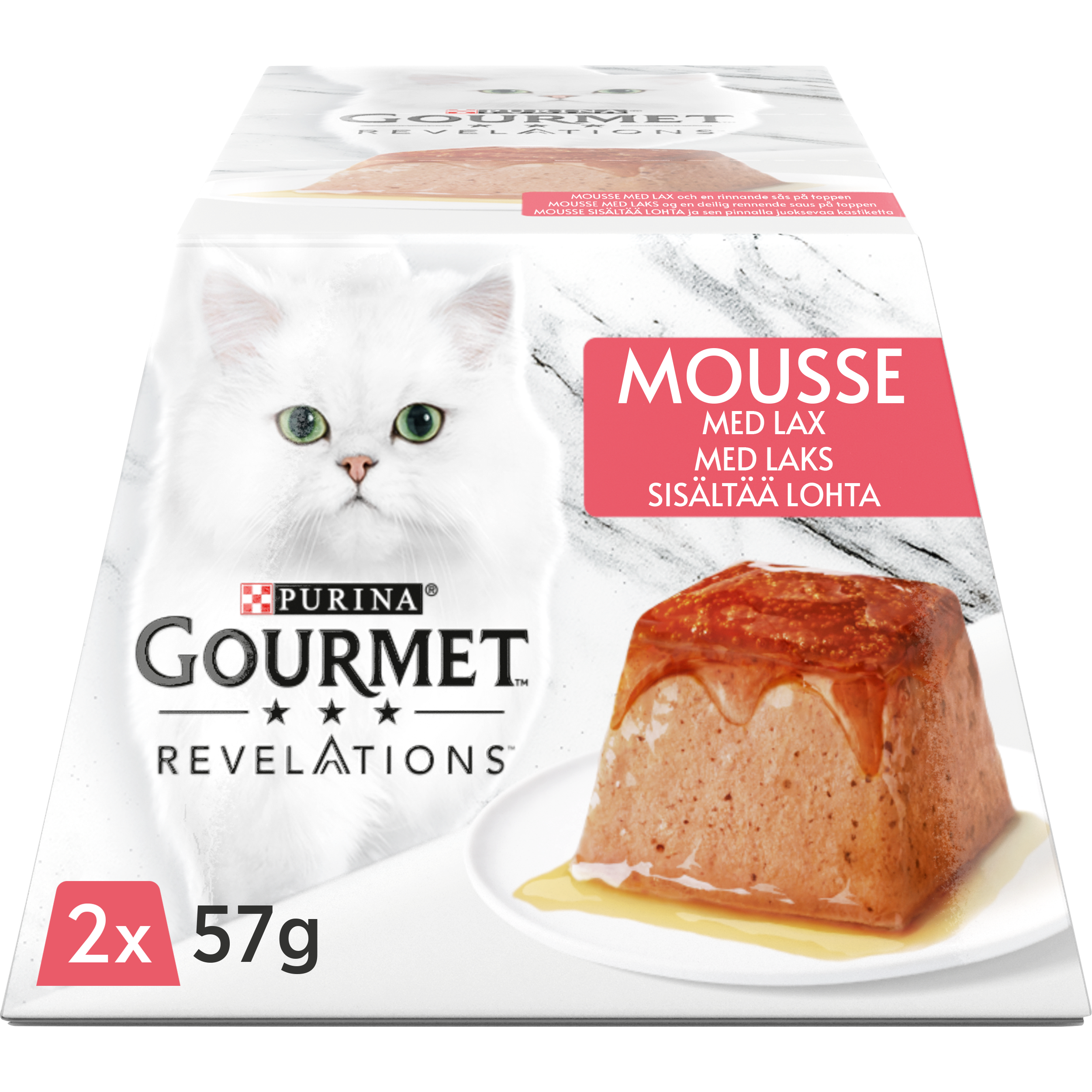 Purina Gourmet Revelations Mousse Pyramid med Lax 2 x 57 g