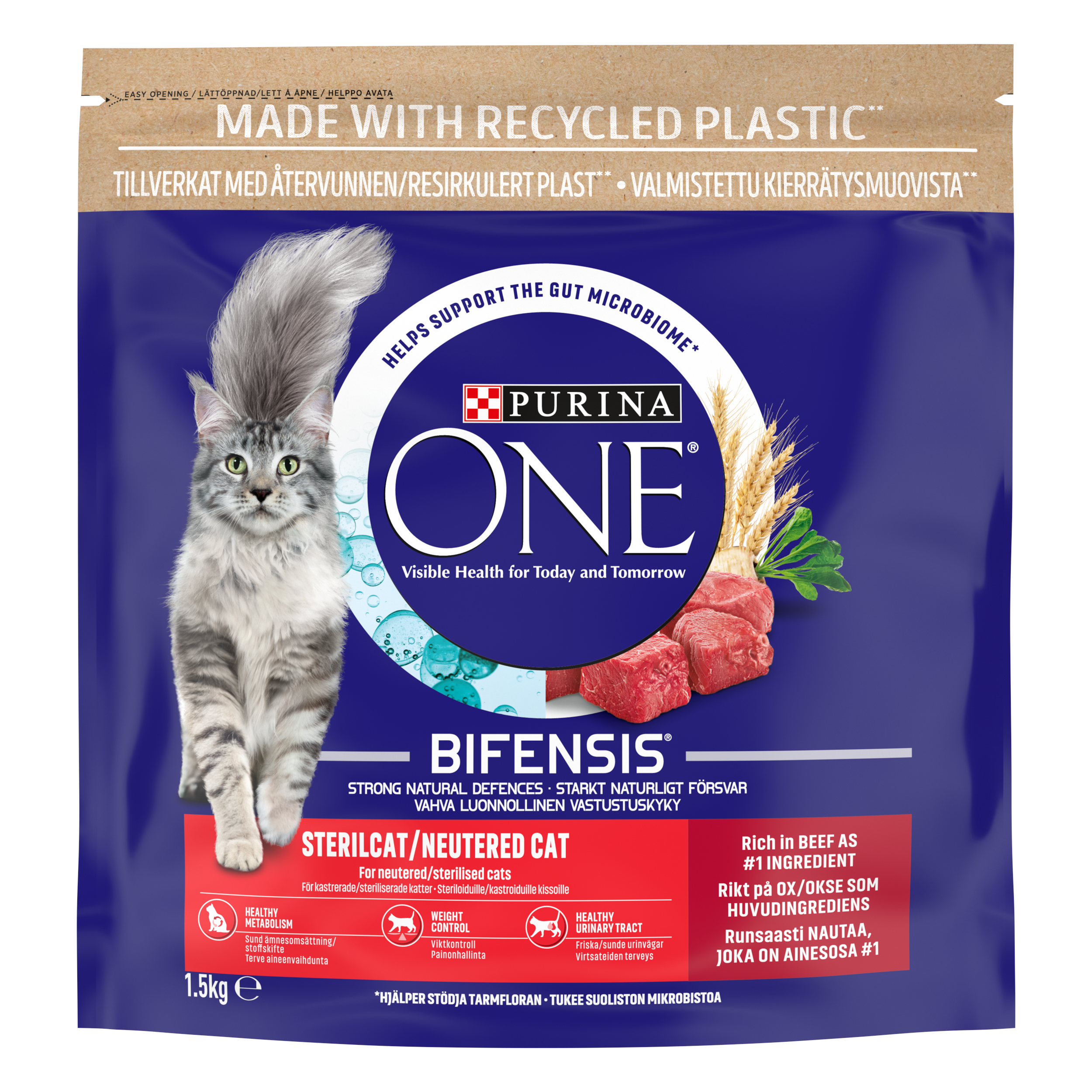 Purina One Sterilcat Ox och Vete 1,5 kg