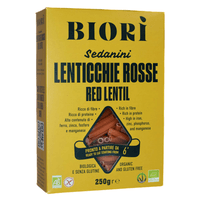 Biori Röda Linser Pasta Sedanini EKO Glutenfri 250 g
