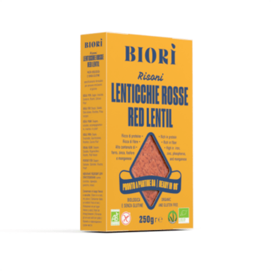 Biori Röda Linser Pasta Risoni EKO Glutenfri 250 g