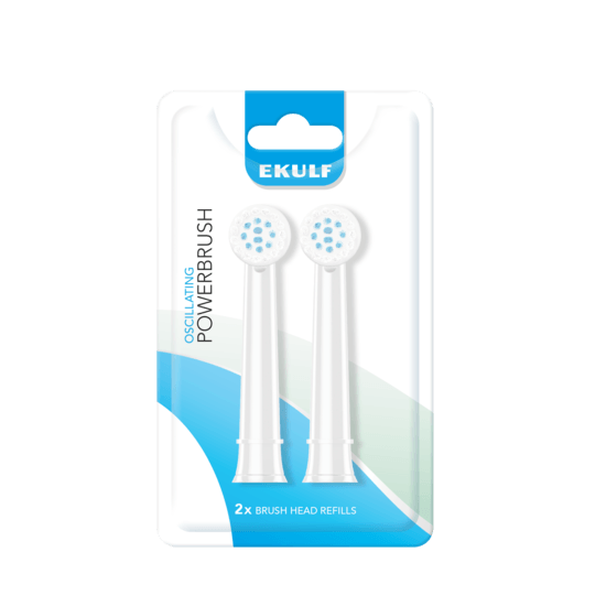 Ekulf PowerBrush White Refill 2 st