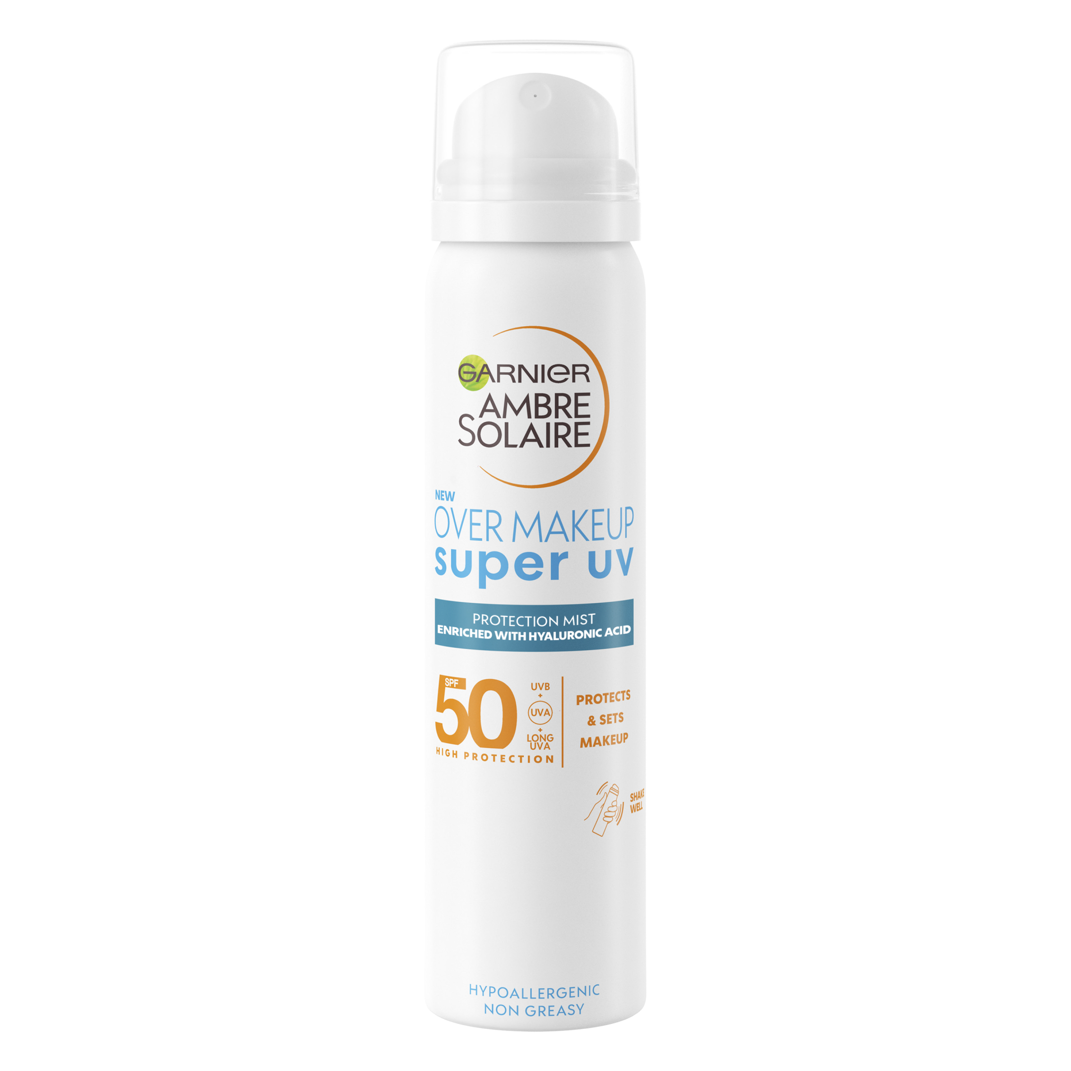 Garnier Ambre Solaire Super UV Over Makeup Mist with Hyaluronic Acid SPF50+ 75ml