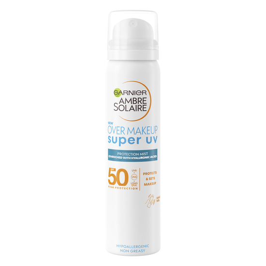 Garnier Ambre Solaire Super UV Over Makeup Mist with Hyaluronic Acid SPF50+ 75ml