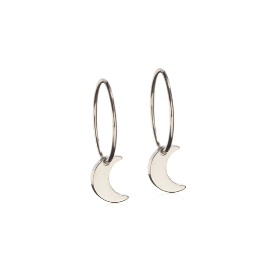 Blomdahl NT Ear Ring Pendant Moon 8 mm
