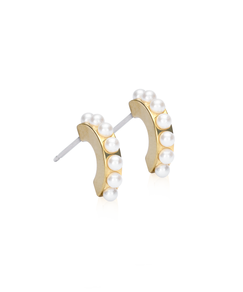 Blomdahl GT Pendant Pearl Curved 10 mm White