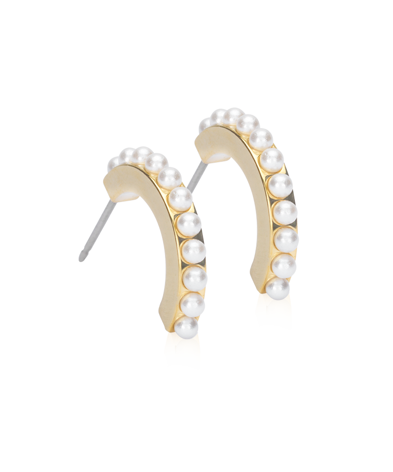Blomdahl GT Pendant Pearl Curved 15 mm White