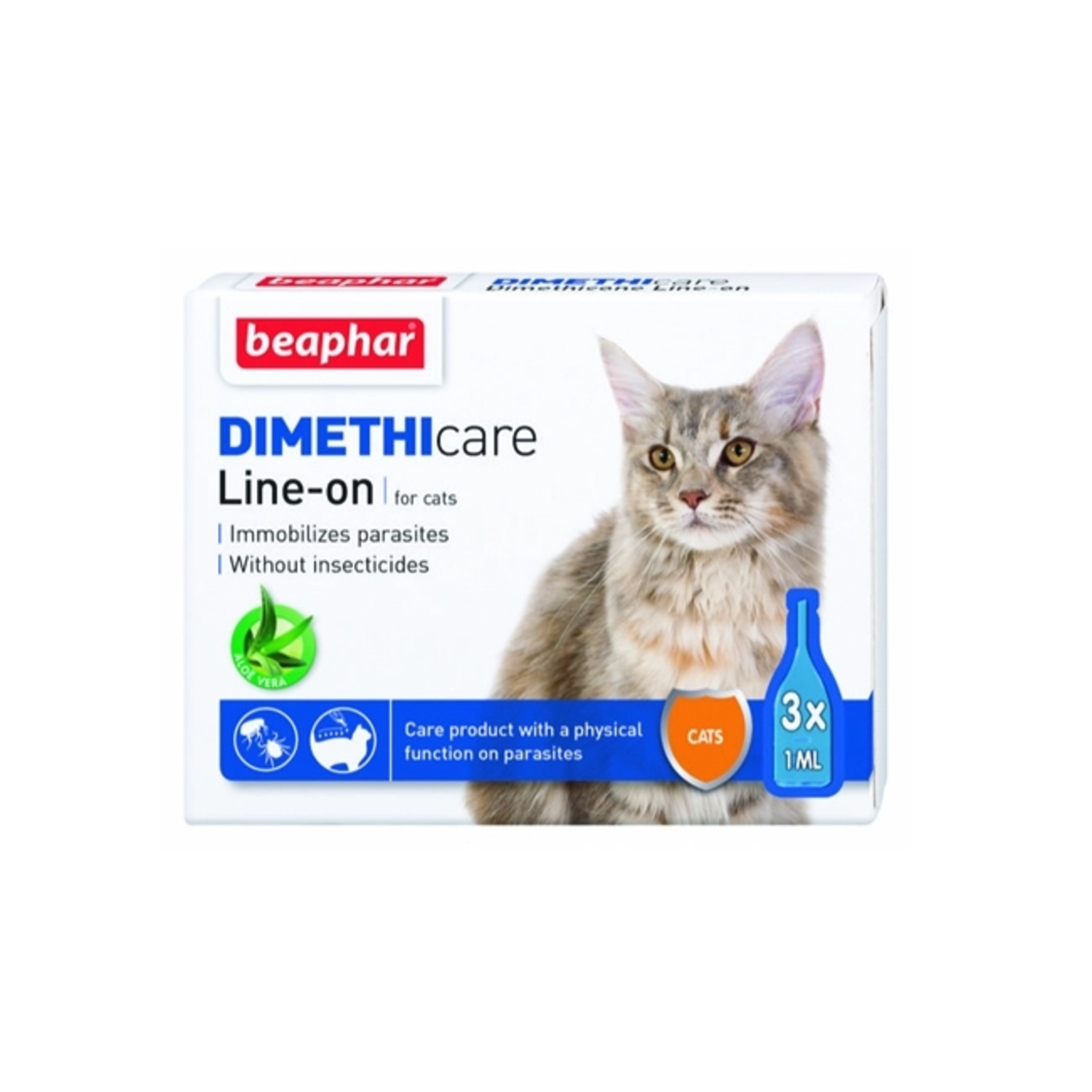 Alternativ bild 1 för Beaphar Fästingmedel Dimethicare Line-on Katt