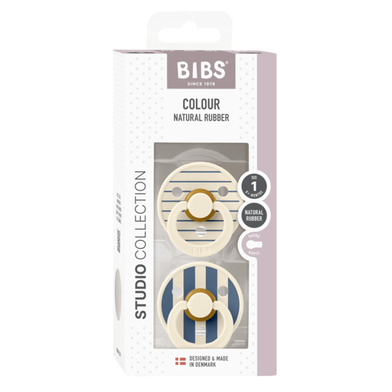 BIBS Studio Latex strl 1 Ivory Steel Blue Mix 2-pack