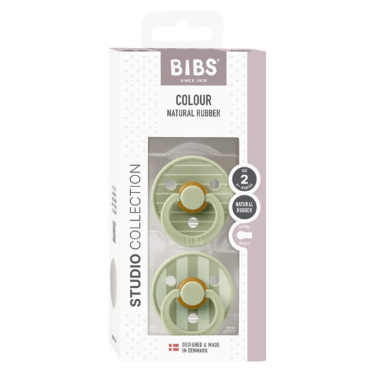 BIBS Studio Colour Latex Size 2 Pin Sage Mix 2-pack