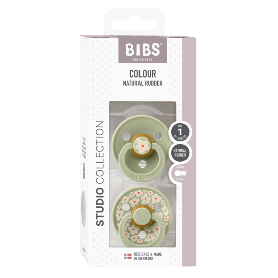 BIBS Studio Colour Latex Size 1 Jasmine Sage Mix 2-pack