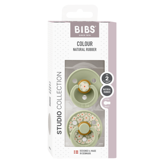 BIBS Studio Colour Latex Size 2 Jasmine Sage Mix 2-pack