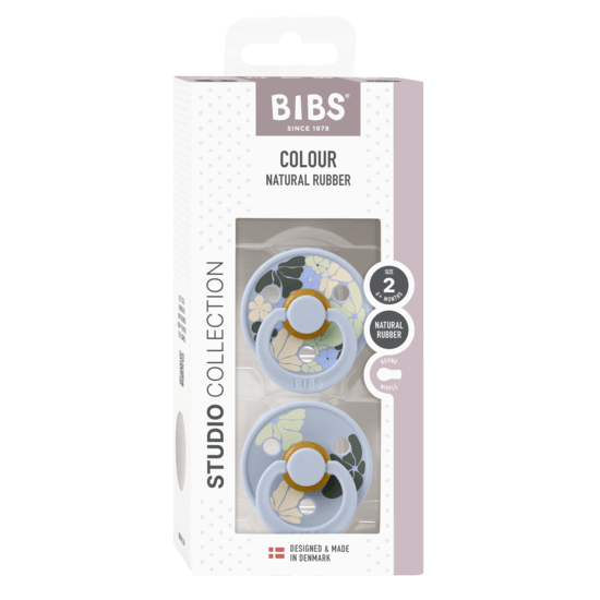 BIBS Studio Latex Strl 2 Morning Bloom Dusty Blue Mix 2-pack