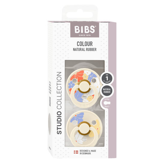 BIBS Studio Latex Strl 1 Morning Bloom Ivory Mix 2-pack