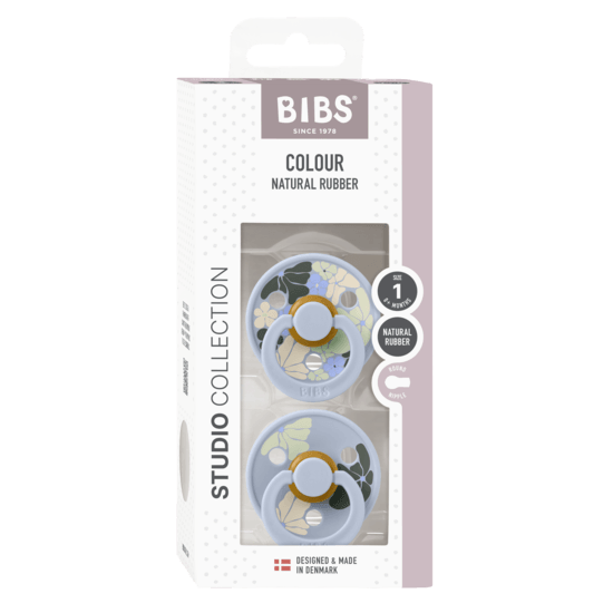 BIBS Studio Latex Strl 1 Morning Bloom Dusty Blue Mix 2-pack