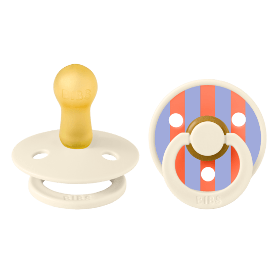 BIBS Studio Colour Latex Size 2 Pin Ivory/Hush Mix 2-pack