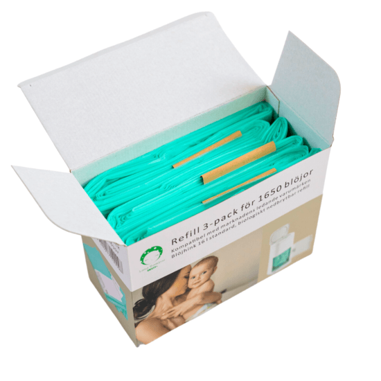 Luna Bambini Refill 3 pack (rymmer 3 x 550 blöjor)