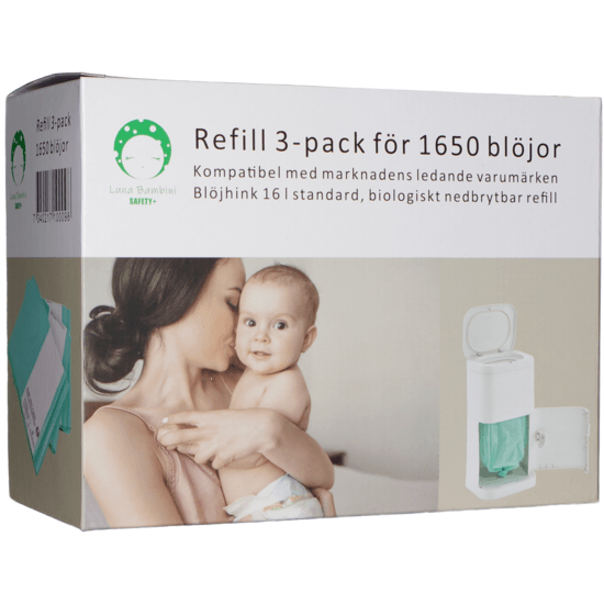 Luna Bambini Refill 3 pack (rymmer 3 x 550 blöjor)
