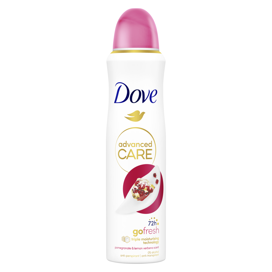 Dove 72h Advanced Care Go Fresh Pomegranate & Lemon Verbena Spray 150 ml