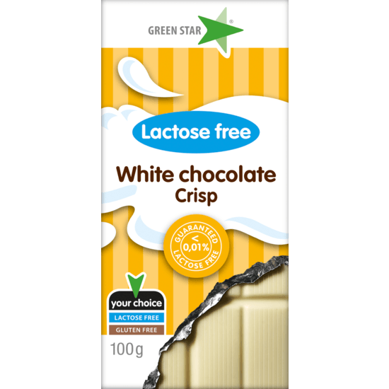 Green Star Vit Choklad Chokladcrisp Laktosfri 100 g 