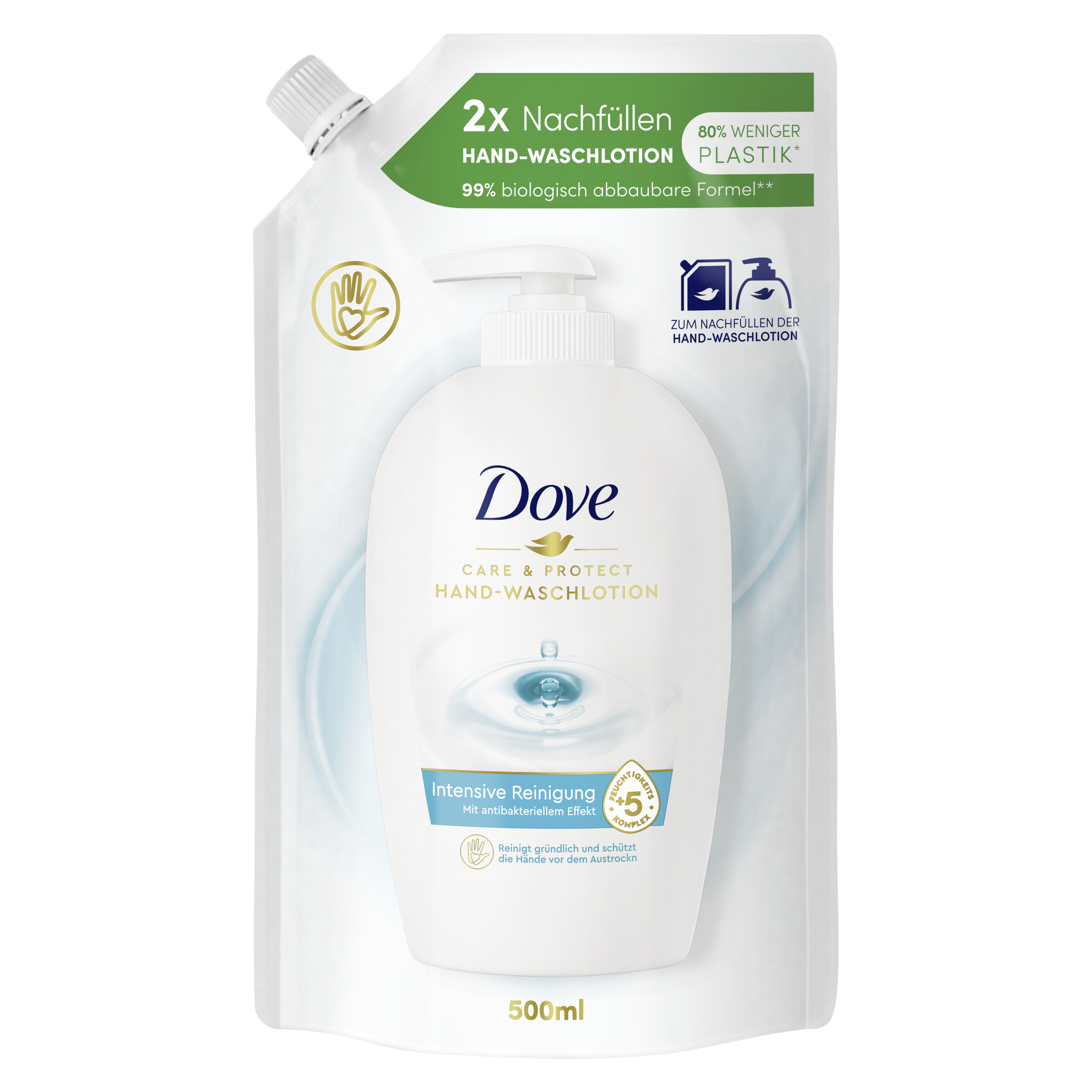 Dove Care & Protect Liquid Handwash Refill 500 ml